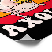 アキソロトルレトロサンセットアキソロトルかわいい ポスター (角)