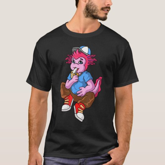 アキソロトル動物猿 Tシャツ (正面)