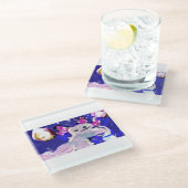 アキソロトル夏 ガラスコースター (アングル)