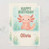 アキソロトル愛好家バースデーパーティー 招待状 (正面/裏面)