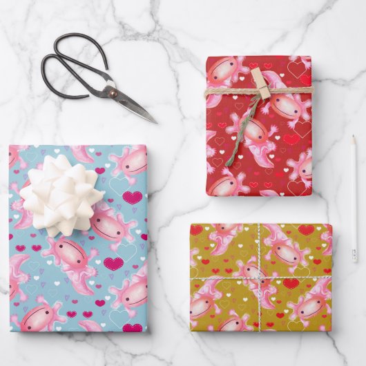 アキソロトル愛 ラッピングペーパーシート (正面)