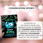 アキソロトル誕生日招待状ネオンボーイアキソロトルパーティー 招待状