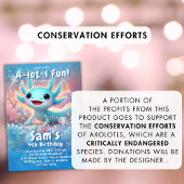 アキソロトル誕生日招待状ネオンボーイアキソロトルパーティー 招待状