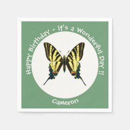 アキタキチョウの誕生日パーティー スタンダードカクテルナプキン