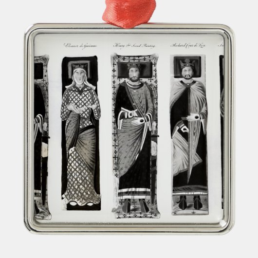アキテーヌ盆地のヘンリー二世エレノアの彫像 メタルオーナメント (正面)