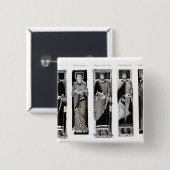 アキテーヌ盆地のヘンリー二世エレノアの彫像 缶バッジ (正面&裏面)