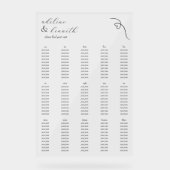 アキモダンリ結婚の座席表 | ブラック アクリルサイン (正面)