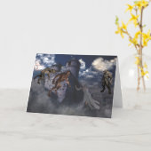 アキャッスルハロウィンの幽霊と人狼男 カード (黄色い花)