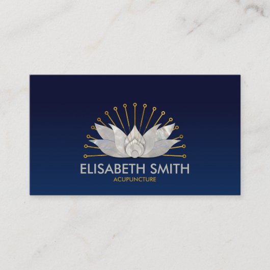 アキュチュニチャーロータス – 真珠と金ゴールドの母 名刺 (正面)