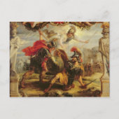 アキレウスがヘクトルを討ち取る、1630-32 ポストカード (正面)
