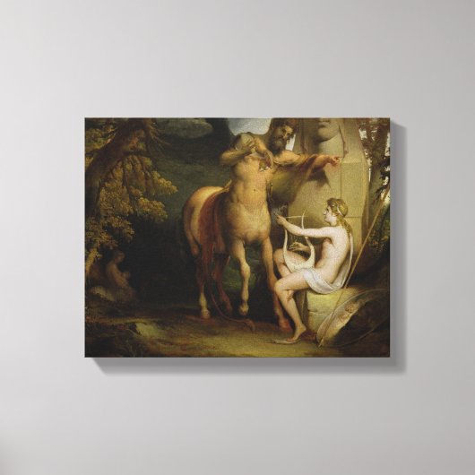 アキレスの教育， c.1772 (キャンバス上の油) キャンバスプリント (正面)