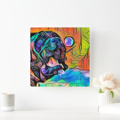 アキレス杖のCorsoの泡時計 スクエア壁時計 (ホーム)