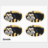 アキーネコ 楕円形シール (シート)