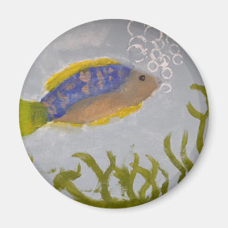 アキ絵画リルの泡磁石つき魚 マグネット