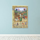 アギンコートの戦い、1415年10月25日(パニコロウのW/c) キャンバスプリント (インサイチュ (ウッドフロア))