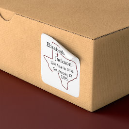 アギーマルーンテキサス州シルエットカップル住所 シール