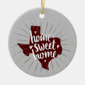 アギーマルーンホームスイートホームテキサス州 セラミックオーナメント (正面)