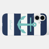 アクアいかりオンブルーストライプズ Case-Mate iPhoneケース (裏面 (横))