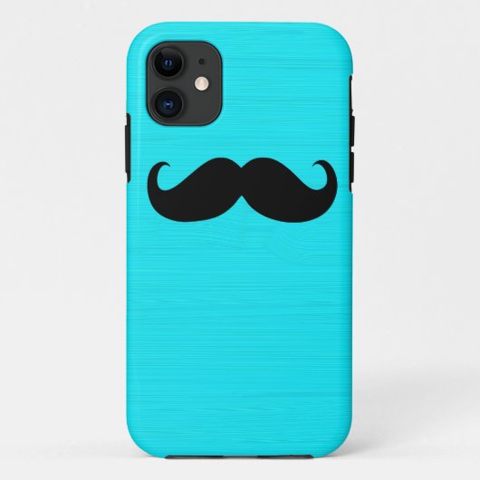 アクアおもしろいの背景に黒い口ひげ Case-Mate iPhoneケース (裏面)