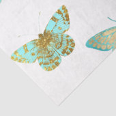 アクアおよび金ゴールドフローラデザイン2 薄葉紙 (詳細)