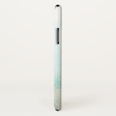 アクアおよび金ゴールド水色ビーチパーソナライズされた名 Case-Mate iPhoneケース (裏面/右)