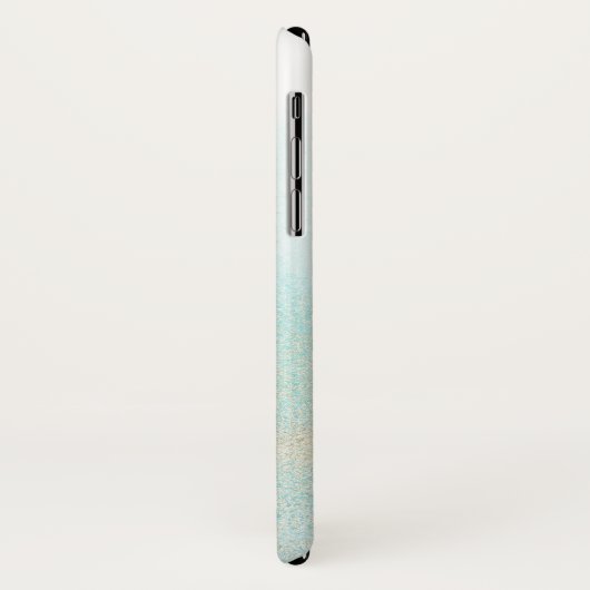 アクアおよび金ゴールド水色ビーチパーソナライズされた名 Case-Mate iPhoneケース (裏面/左)