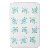 アクアお洒落ブルーウミガメのパタ航海のーン バスマット (正面縦)