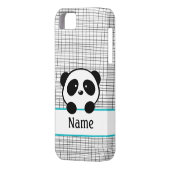 アクアお洒落ブルーパパーソナライズされたンダ Case-Mate iPhoneケース (裏面左)