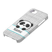 アクアお洒落ブルーパパーソナライズされたンダ Case-Mate iPhoneケース (下部)