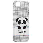 アクアお洒落ブルーパパーソナライズされたンダ Case-Mate iPhoneケース (裏面/右)