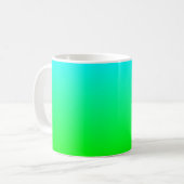 アクアからグリーンへのマグ コーヒーマグカップ (正面左)