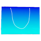 アクアからブルーへのグラデーション ラージペーパーバッグ (裏面)