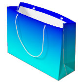 アクアからブルーへのグラデーション ラージペーパーバッグ (裏面アングル)