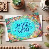 アクアかわいらしウィッシュハッピーバースデーの作成ガーリー カード