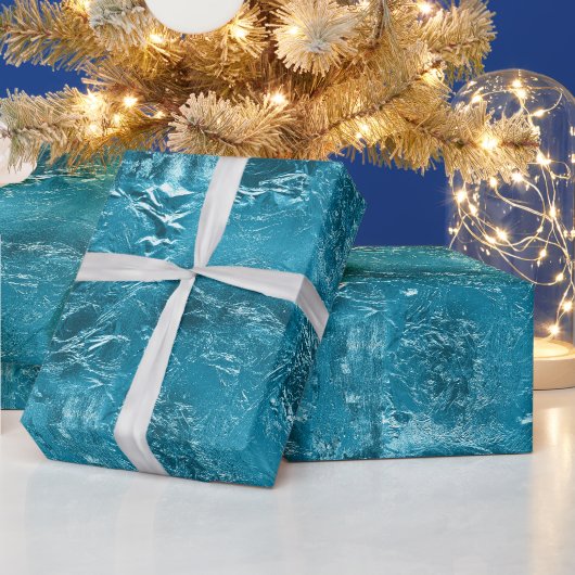 アクアかわいらしクリンクル ラッピングペーパー (クリスマス)