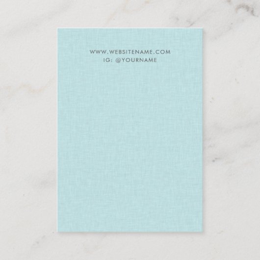 アクアかわいらしターコイズブルージュエリーイヤリングディスプレイ 名刺 (裏面)