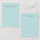 アクアかわいらしターコイズブルージュエリーイヤリングディスプレイ 名刺 (正面/裏面)