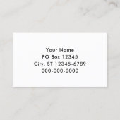 アクアかわいらしパラダイスビーチミニマリスト写真 名刺 (裏面)