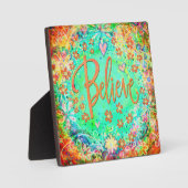 アクアかわいらしフローラお洒落ボー信じホ フォトプラーク (正面)