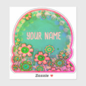 アクアかわいらしフローラカスタム吸光度ステッカー シール (シート)