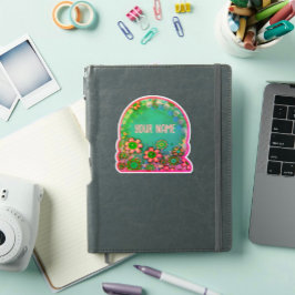 アクアかわいらしフローラカスタム吸光度ステッカー シール