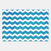 アクアかわいらしブルーカラー調整パターン ラッピングペーパーシート (正面2)