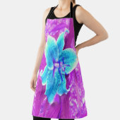 アクアかわいらしブルースターガーザーリリリオンパープル エプロン (インサイチュ)