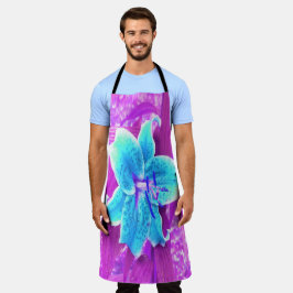 アクアかわいらしブルースターガーザーリリリオンパープル エプロン