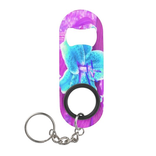 アクアかわいらしブルースターガーザーリリリオンパープル キーホルダー栓抜き (正面)