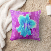 アクアかわいらしブルースターガーザーリリリオンパープル クッション (ブランケット)