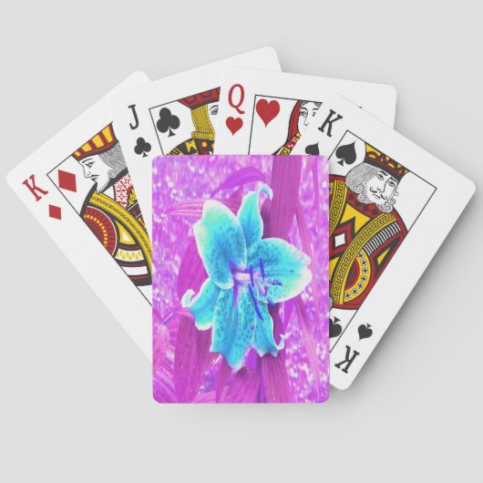 アクアかわいらしブルースターガーザーリリリオンパープル トランプ (裏面)