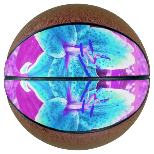 アクアかわいらしブルースターガーザーリリリオンパープル バスケットボール (正面)