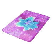アクアかわいらしブルースターガーザーリリリオンパープル バスマット (アングル)