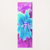 アクアかわいらしブルースターガーザーリリリオンパープル ヨガマット (正面)